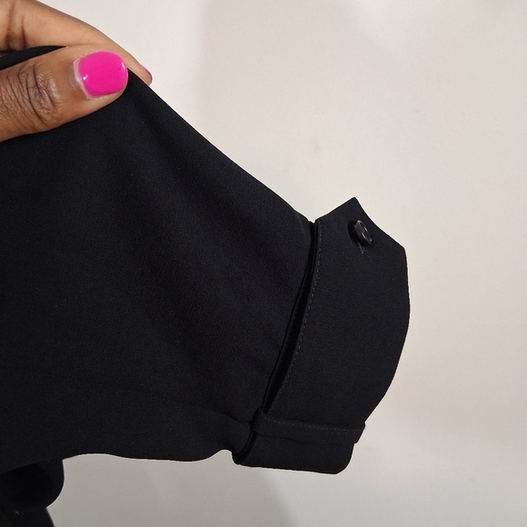 Coach 1941 Black Removable Collar Button Front Shirt Dress Size 10 - Picture 3 of 10